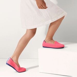 ROTHY'S SHOES THE KIDS LOAFER BALLET FLATS FLAMINGO GIRLS 2 / 3